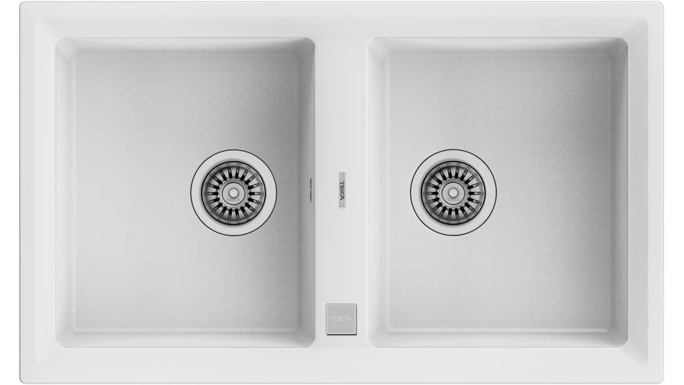 Teka Stone 90 B-TG 2 Gözlü Artic White Granit Eviye