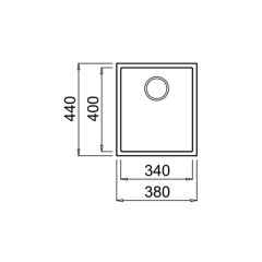 Teka Square 34.40 TG Tek Hazneli Stone Grey Tezgah Altı Eviye