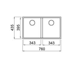 SQUARE 760 TG STONE GREY TEGRANİT EVİYE