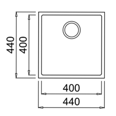 Teka Square 40.40 TG Tezgah Altı Granit Eviye