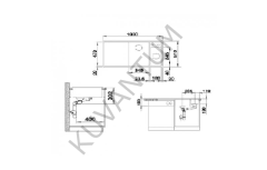 BLANCO AXIA III 6S ANTRASİT EVİYE-SOL
