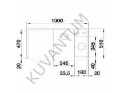 BLANCO AXIA III 6S ANTRASİT EVİYE-SOL