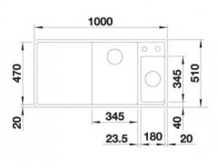 BLANCO AXIA III 6S BEYAZ EVİYE -SOL