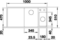 BLANCO AXIA III 6S BEYAZ EVİYE -SAĞ