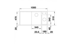 BLANCO AXIA III 6S SOFT BEYAZ EVİYE-SOL